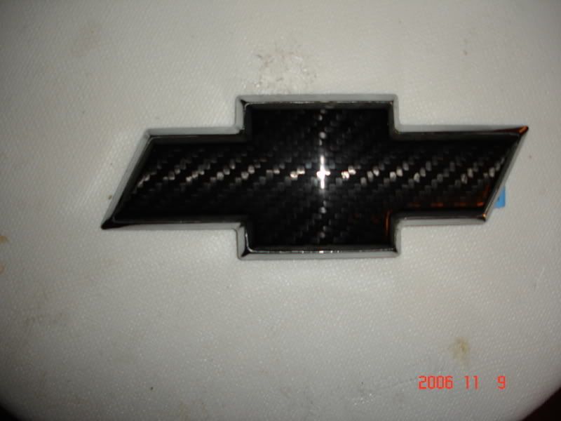 Selling a custom made Carbon Fiber Chevy Emblem Looking for 40 Shipped 