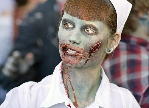 how to make zombie makeup. his make-up together.