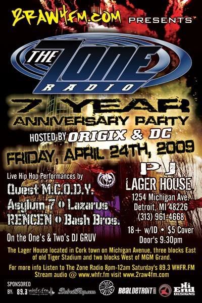 ZONE RADIO 89.3 FM 7TH YEAR ANNIVERSARY SHOW APRIL 24