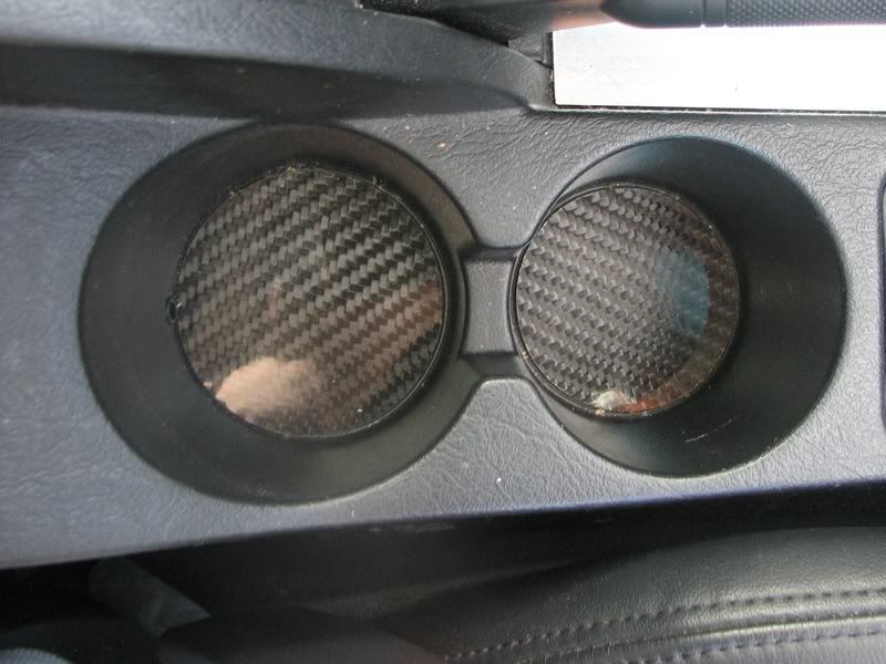 4 Carbon Fiber Ignition Rings, 3 Carbon Fiber Cup Holders Hyundai