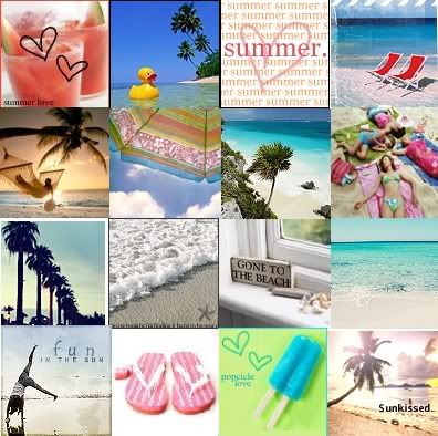 summer icon collage Pictures, Images and Photos