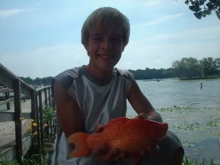 me and big goldfish