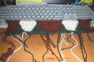 WIP argyle scarf