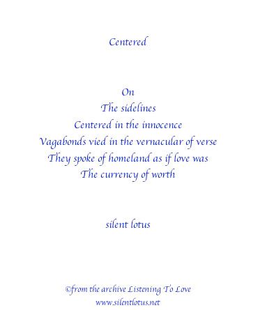 Centered poem