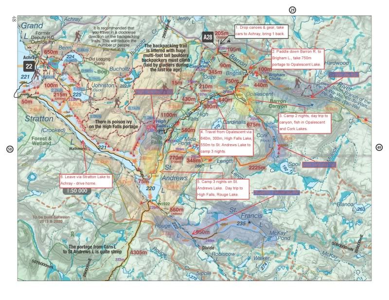 Algonquin Adventures Message Board July/August Barron Canyon plan