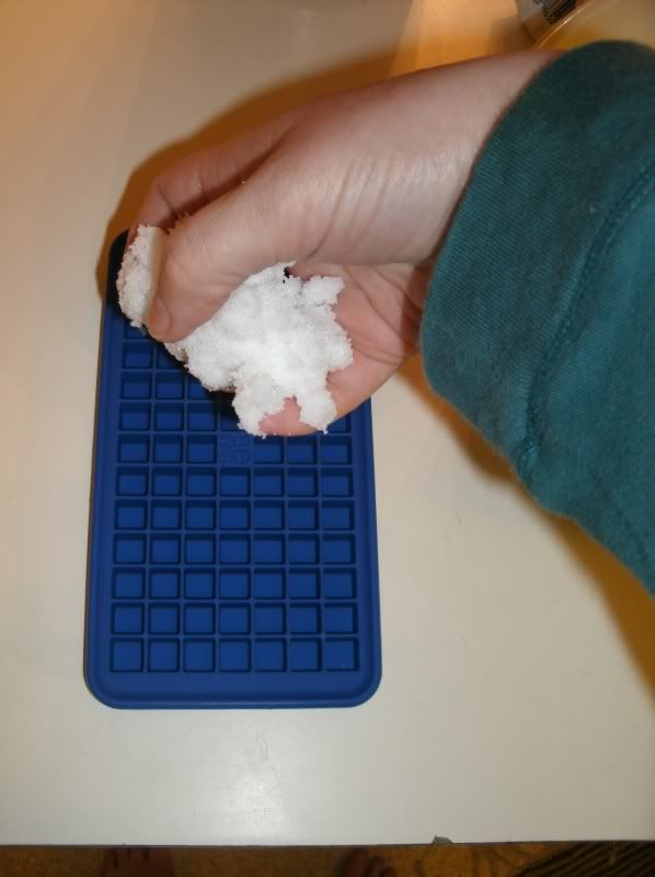 5 Put the sugar in the mold tray