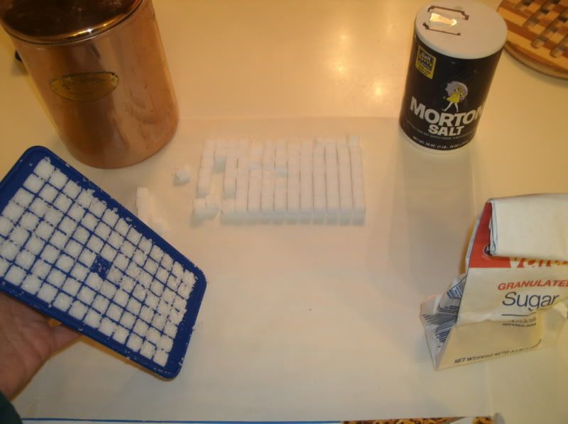 9 Flip over the tray & tap out the cubes