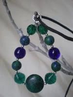 'Mother Earth Embraces Spring' blue and green nursing necklace by Adorn
