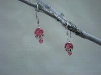 Pretty in Pink Crystal and Sterling Earrings by Adorn