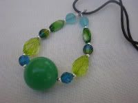 Aqua and Green Nursing Necklace by Adorn