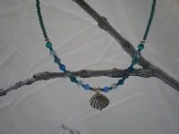 "She Sells Seashells" crystal and glass bead necklace by Adorn- you pick length! (child or adult)