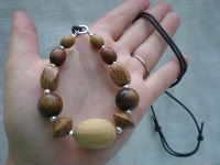 Wooden Beaded Nursing Necklace by Adorn