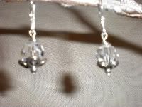 Clear Swarovski Crystal and Sterling Silver Earrings