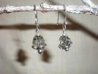 Grey Crystal and Sterling Earrings by Adorn