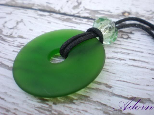 Seaglass Inspired Bottle Green Nursing Necklace