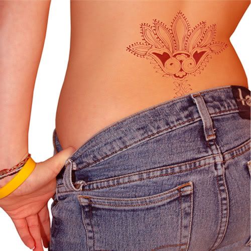 Beautiful Red Flower Henna Tattoo Designs. Beautiful Red Flower Henna Tattoo 