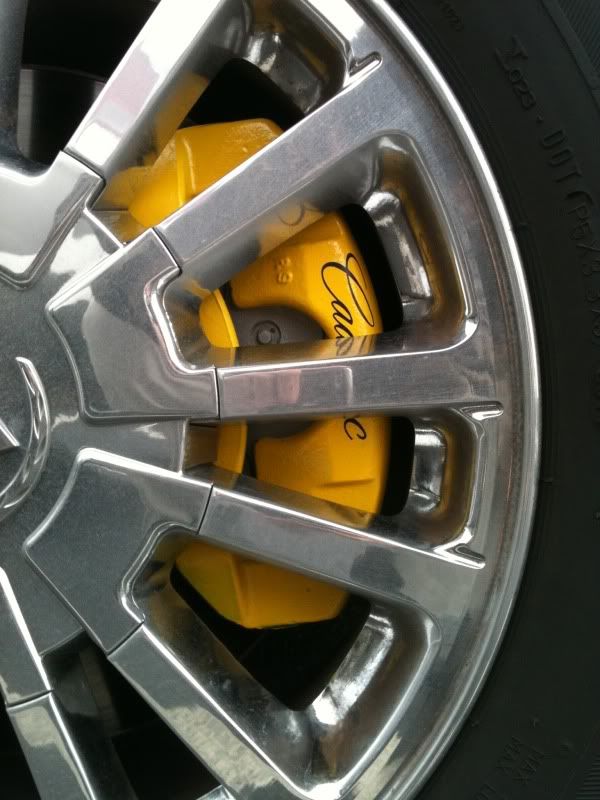 Did front brakes... rears coming soon.... yellow calipers! Cadillac