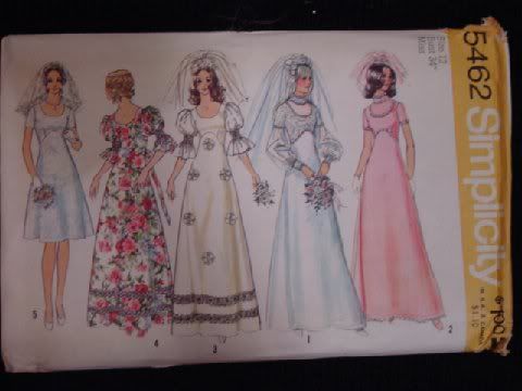 Evening Dress Patterns on Vintage Simplicity Evening Wedding Dress Pattern 5462