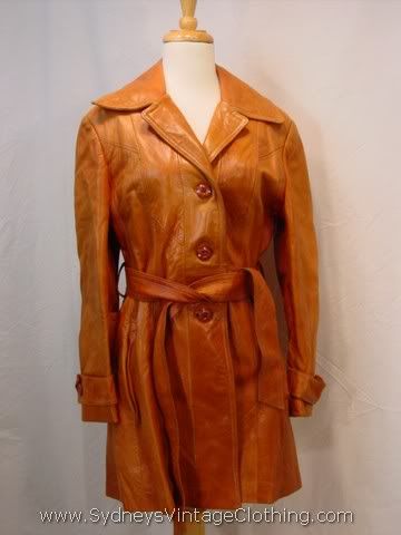 Vintage 70s Ladies Wilson Belted Leather Coat Jacket Medium Vintage 70s Ladies Wilson Belted Leather Coat Jacket Medium