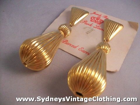 Vintage Huge Chunky Park Lane Dangle Pierce Earrings