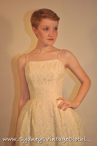 1960 39s Vintage Ivory Floral Lace Wedding Dress Xsmall 18999