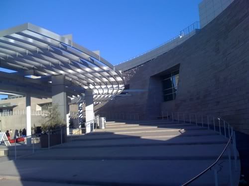 Stairway that goes behind Rotunda to a walkway to the Towers.