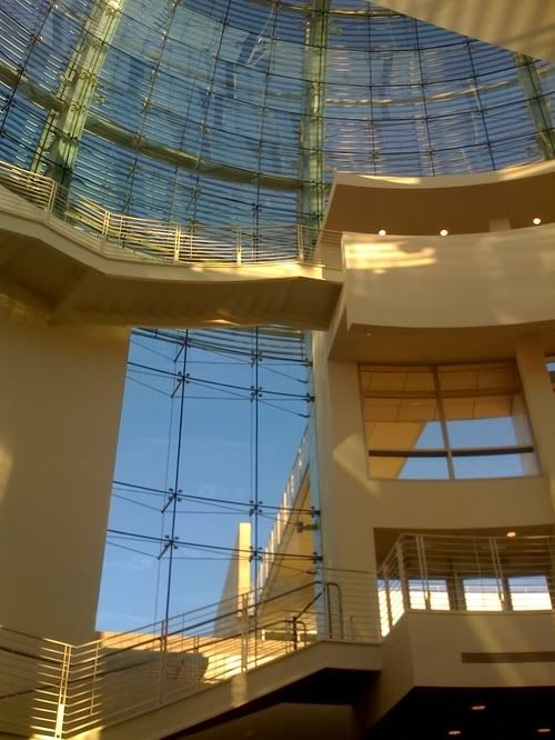 View of the stairs and catwalks up to the top of Rotunda.