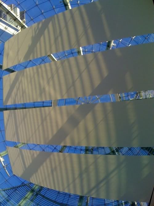 Looking straight up at the top of the Rotunda from the inside.