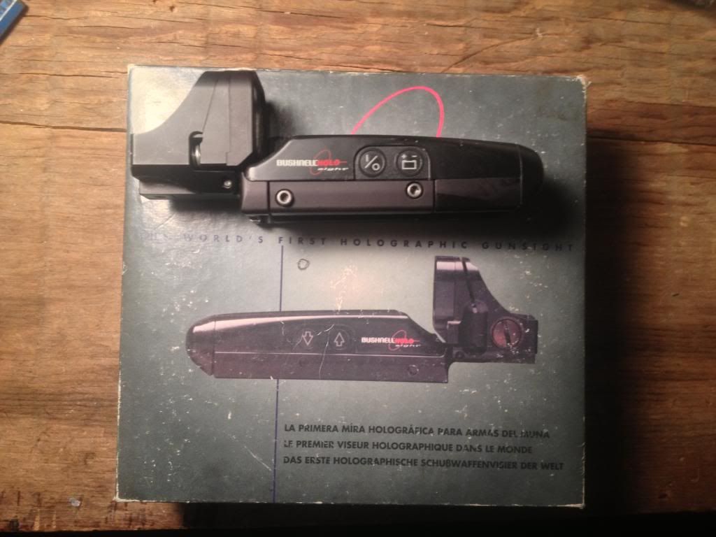 WTS:Good cond slightly moded Bushnell Gen1 holosight w/ box and manual