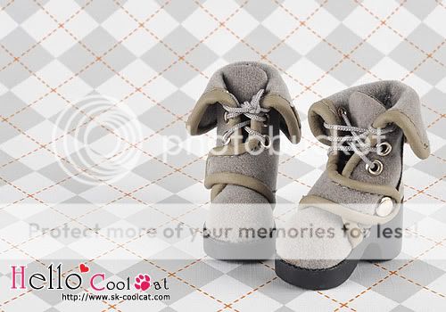 Cool Cat╭☆ Blythe / Pullip Thick Bottom Shoes【CS11 3】# Pewter 