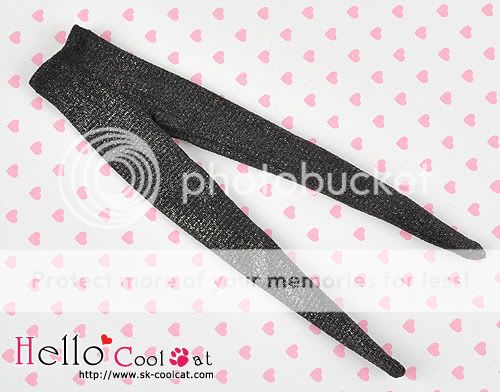 Cool Cat╭☆ Pullip Pantyhoses Socks【PP 85】# Black + Silver Dust 