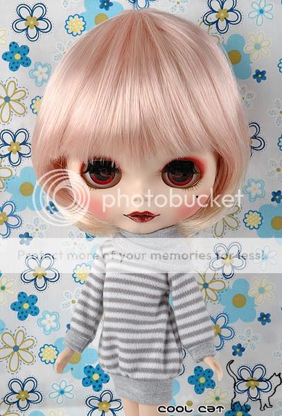 CoolCat,Custom BOB Blythe Wigs ( D2 1015 07 ) PINK+Gold  