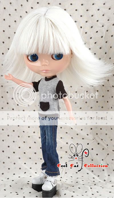 CoolCat, Custom Blythe Wigs ( D2 0318 05 ) Matt White  