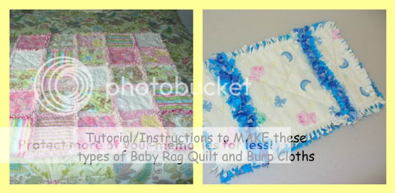 Baby Rag Quilt & Burp Cloth Pattern INSTRUCTIONS RQQ™  