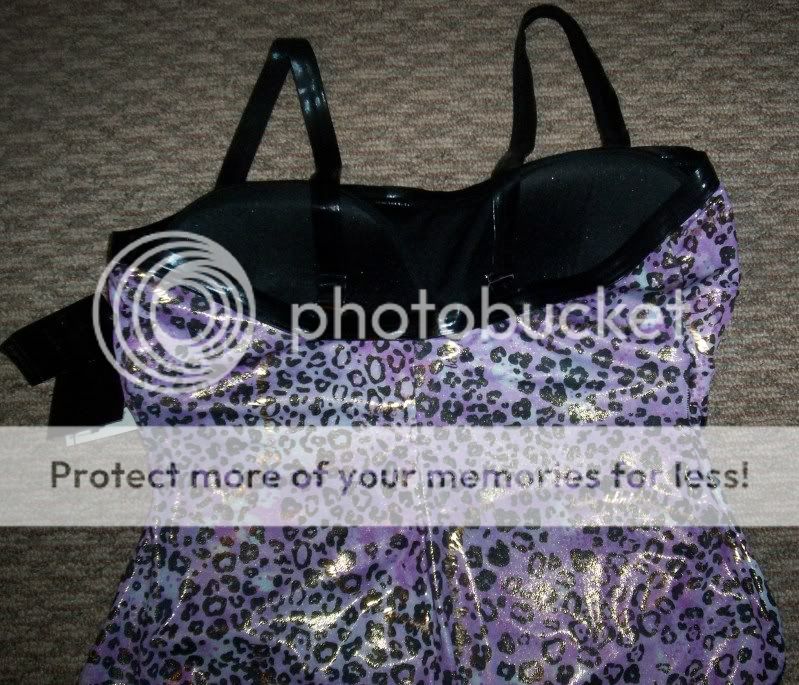 NWT BABY PHAT PURPLE LEOPARD SWIMSUIT WOMEN SZ 1X 2X 3X  